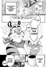 (COMIC1☆11) [Black Crusher (Donguri)] Tora Chichi Sakunyuu | Milking Tiger Tiddies  (Frosted Flakes) [English]-(COMIC1☆11) [ブラック・クラッシャー (ドングリ)] トラチチ搾乳 (コーンフロスティ) [英訳]