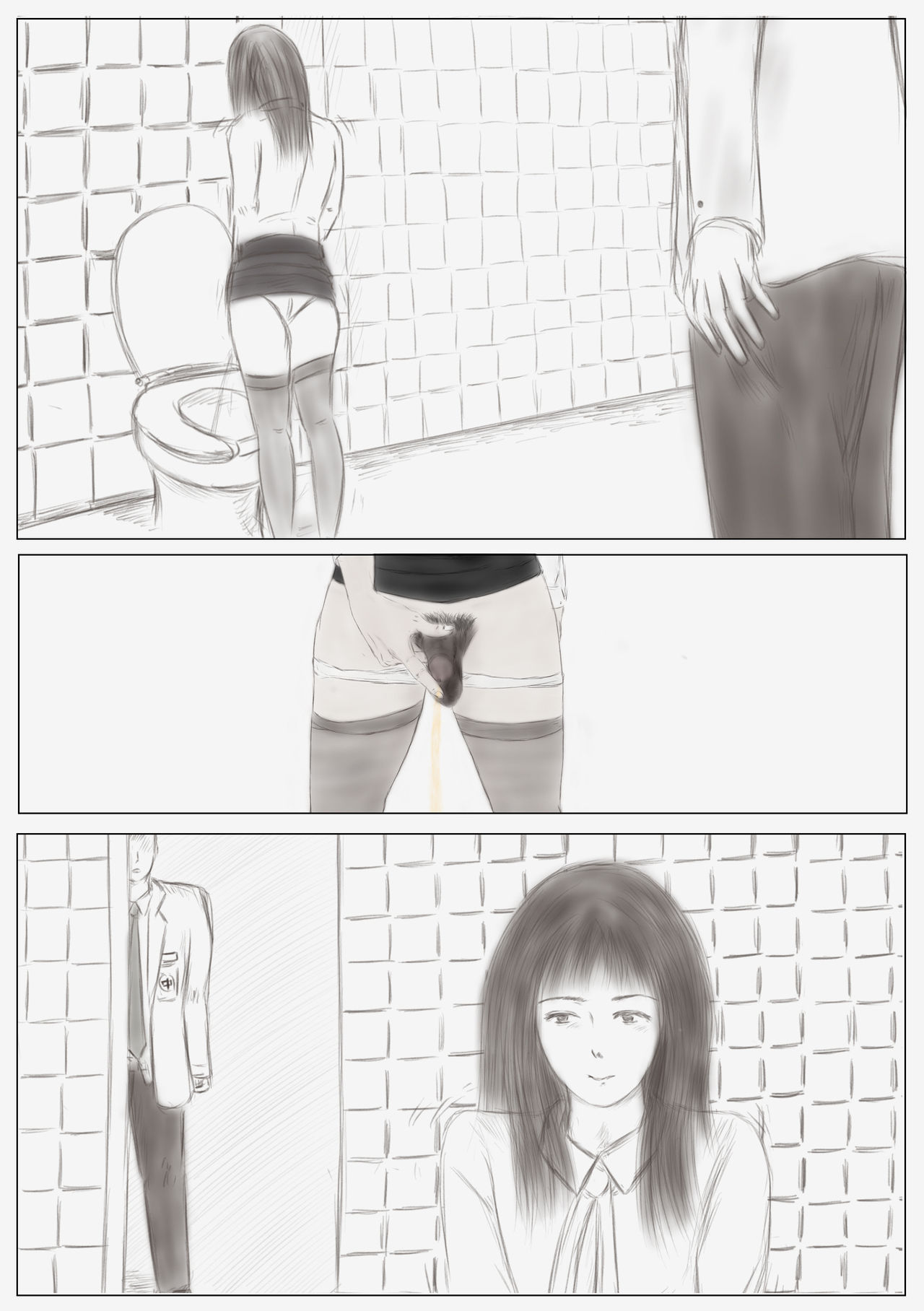 Crossdress teacher in toilet :  toilet rape 女裝敎師 : toilet rape