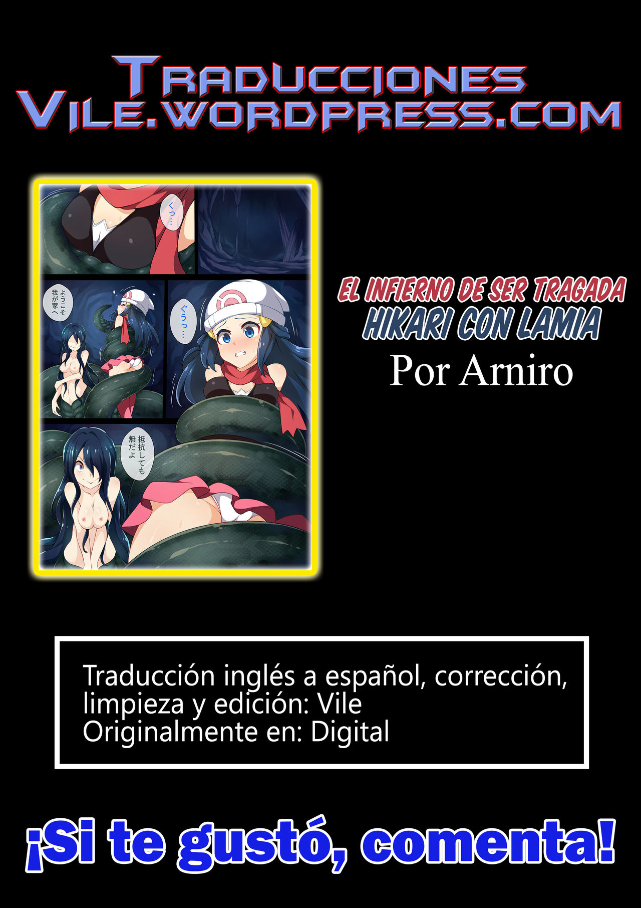 [Mist Night (Arniro)] Hell Of Swallowed (Hikari with Lamia) | El infierno de ser tragada (Hikari con Lamia) (Pokemon) [Spanish] =Vile= 