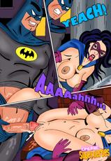Hungry Huntress and horny Batman meet for hot sex-