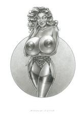 VICTOR RINALDI ART - Huge Tits drawings-